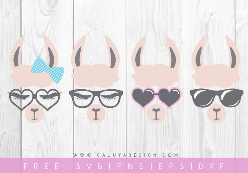 Download FREE SVG & PNG Link Llama Faces Cut Files svg png dxf | Etsy