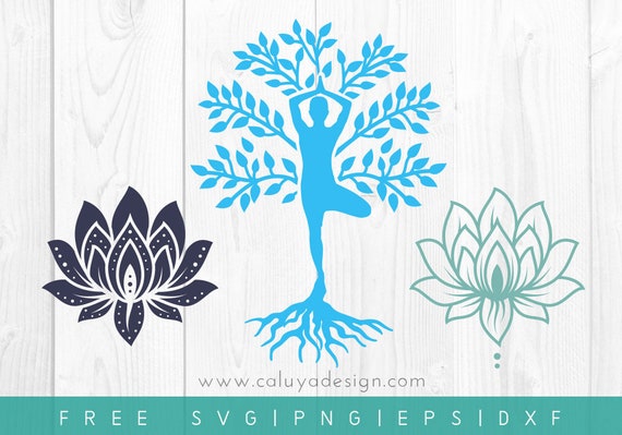 Kostenlose Svg Png Link Yoga Baum Des Lebens Geschnitten Etsy