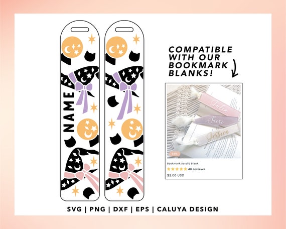 Halloween Bookmark SVG | Halloween Witch SVG, Bookmark template svg, Bookmark Kids svg, Cute Witch svg, Cute Halloween svg, Spooky Season