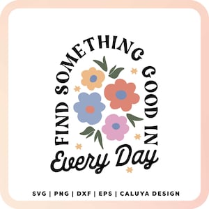 Retro Flower SVG | Inspirational SVG | Trendy SVG | Libbey Can Wrap svg | Aesthetic svg | Abstract Flower svg | Cricut, Cameo Silhouette