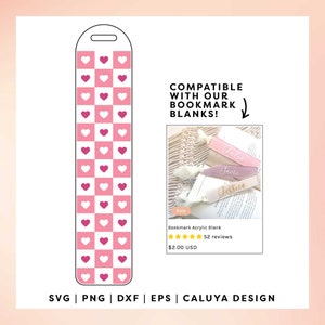 Bookmark SVG | Bookmark Template SVG | Checked Heart SVG, Retro Heart svg, Book Lover svg, Hot Girls Read Books svg Cricut, Cameo Silhouette