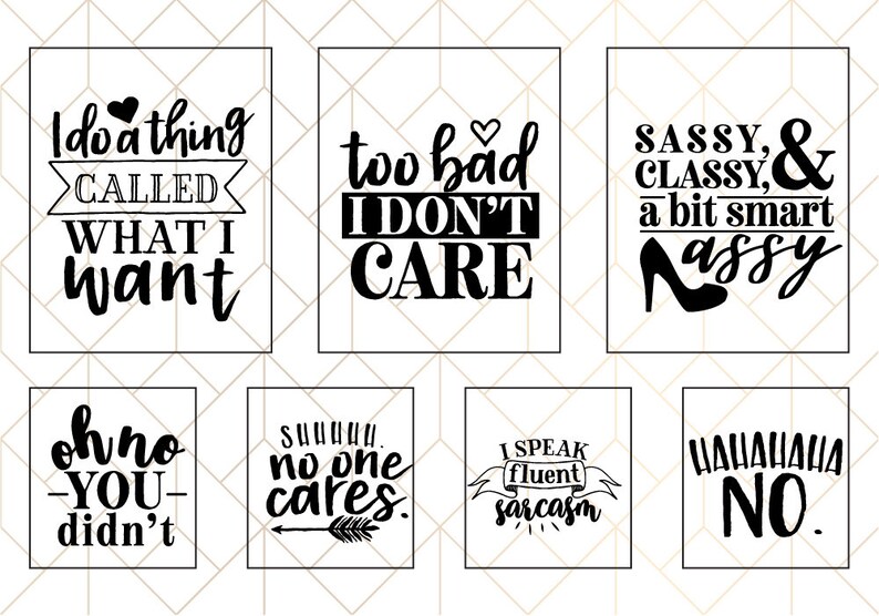 Sassy Quote SVG Cut File Bundle Deal Cut File for Cricut &amp; | Etsy