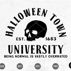 Halloween Town SVG | Halloween University SVG | Halloween Skull SVG | svg for Halloween shirt making | Cut File for Cricut, Cameo Silhouette