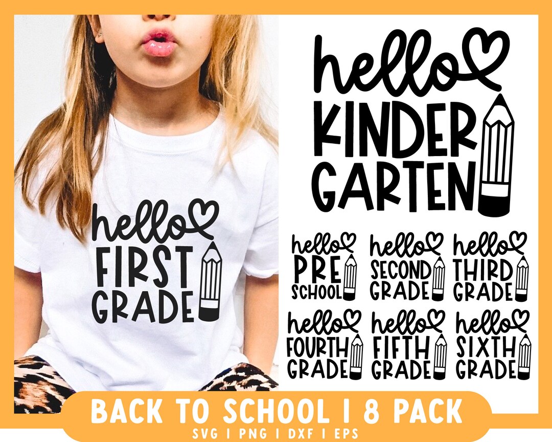 Back to School SVG Bundle | First Day of School SVG | Hello ...