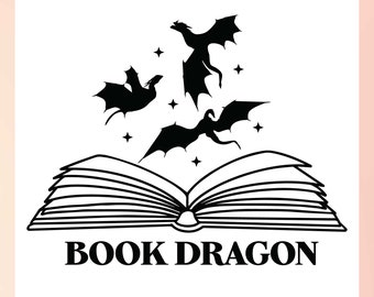Book Dragon SVG | Fourth Wing SVG, Fantasy Book SVG, Bookworm svg, Dragon Book Lover svg, Librarian svg, Reader svg, Bookish Soul svg design