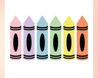 Crayon SVG Design | Teacher Gift SVG, Back To School SVG, Crayon Clipart, School Supply svg, First Day Of School svg, Crayon sublimation png
