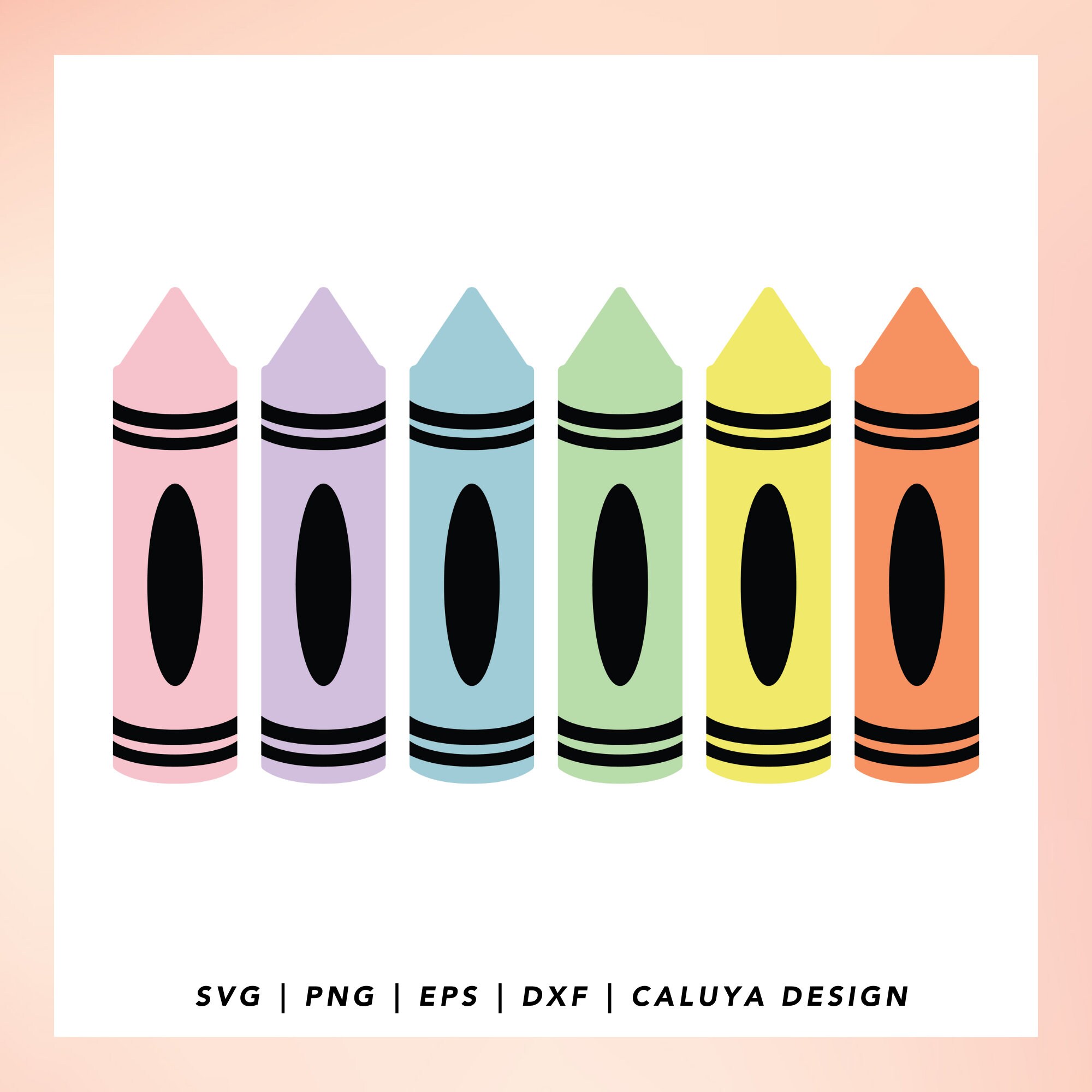 Crayon SVG Design | Teacher Gift SVG, Back to School SVG, Crayon ...