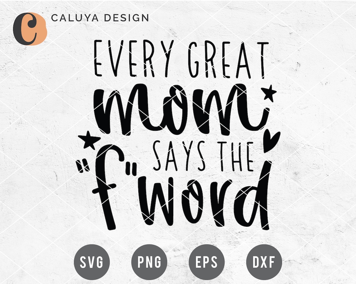 Dauocie Women's Funny Graphic Tee - "Every Great Mom Says The F Word" Print, Dark Grey