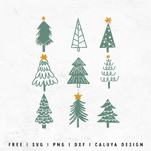 Christmas Tree SVG | Hand Drawn Tree SVG | Christmas Tree Doodle SVG | Christmas Shirt svg | Free Holiday svg Cricut, Cameo Silhouette