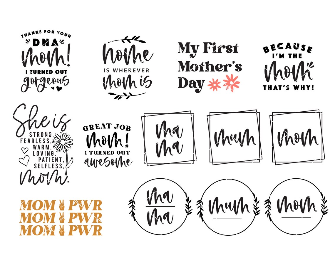 Download BIG Mom Life Quote SVG Bundle For Cricut Cameo Silhouette | Etsy