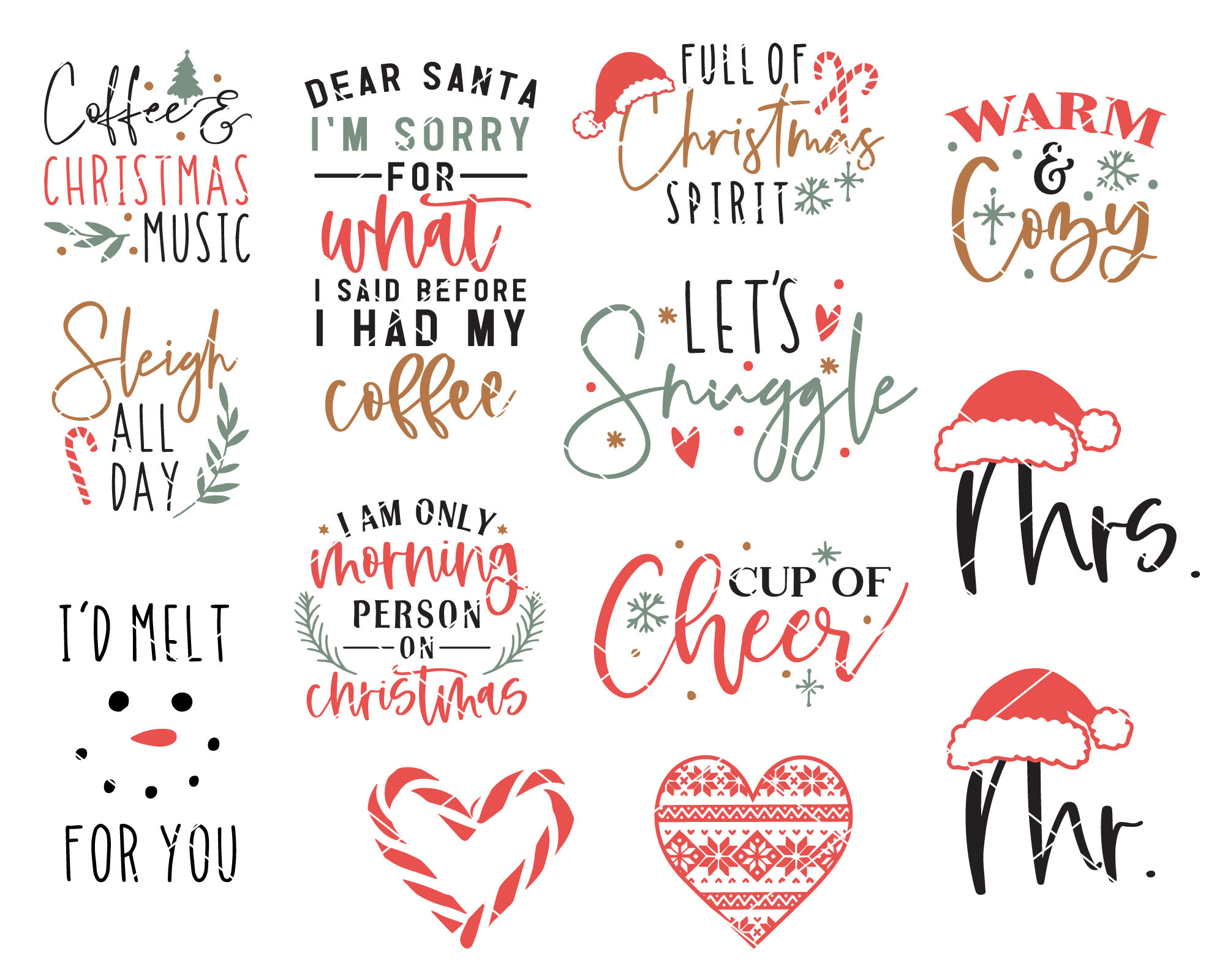 Christmas Mug Making SVG Cut File Bundle for Cricut Cameo - Etsy