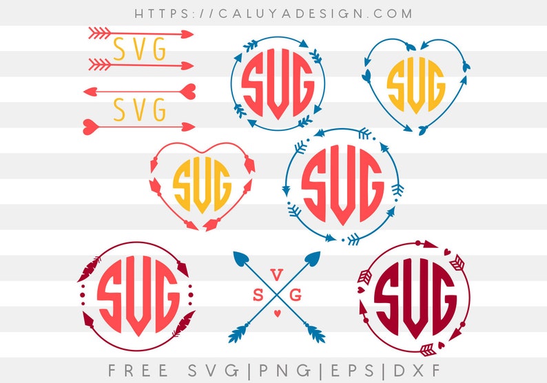 Free Svg Png Link Arrow Monogram Cut Files Svg Png Dxf Etsy