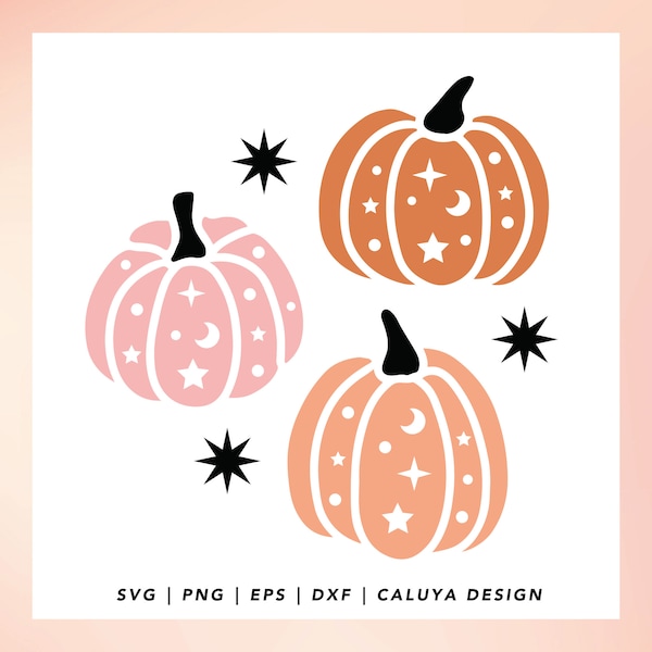 Cute Pumpkin SVG | Cute halloween SVG | Retro Halloween SVG | Magical Pumpkin svg | Mystic Halloween svg | free svg Cricut, Cameo Silhouette