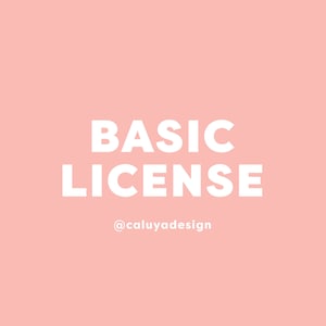 Basic Commercial License for SVG cut file from Caluya Design