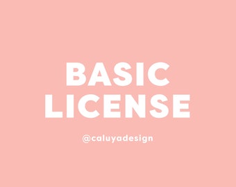 Basic Commercial License for SVG cut file from Caluya Design