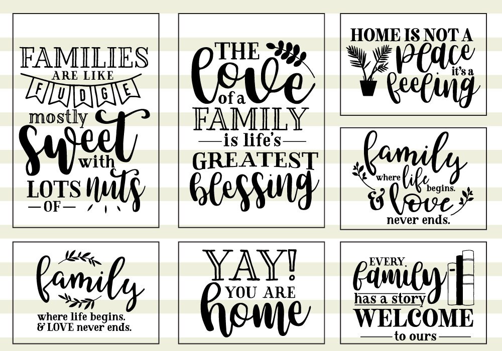 Family Love Quotes SVG Cut File Bundle Deal Cut File for - Etsy Australia