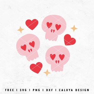 Valentines Day SVG | Valentine Skull SVG | Pink Skull svg | Valentine Libbey Can wrap svg | Retro Skull svg | Cricut, Cameo Silhouette