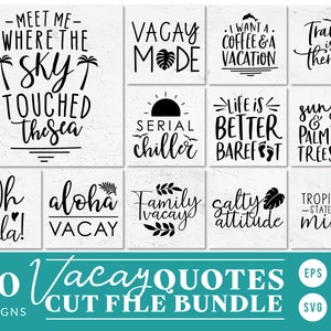 Vacaciones de verano SVG / Palmera SVG / Signo de verano SVG / Sol svg / Aloha svg / Hola Verano svg / Cortar archivo para Cricut, Cameo Silueta