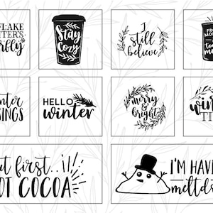 Winter Quote SVG Cut File Bundle Deal | Cut File for Cricut & Cameo ...