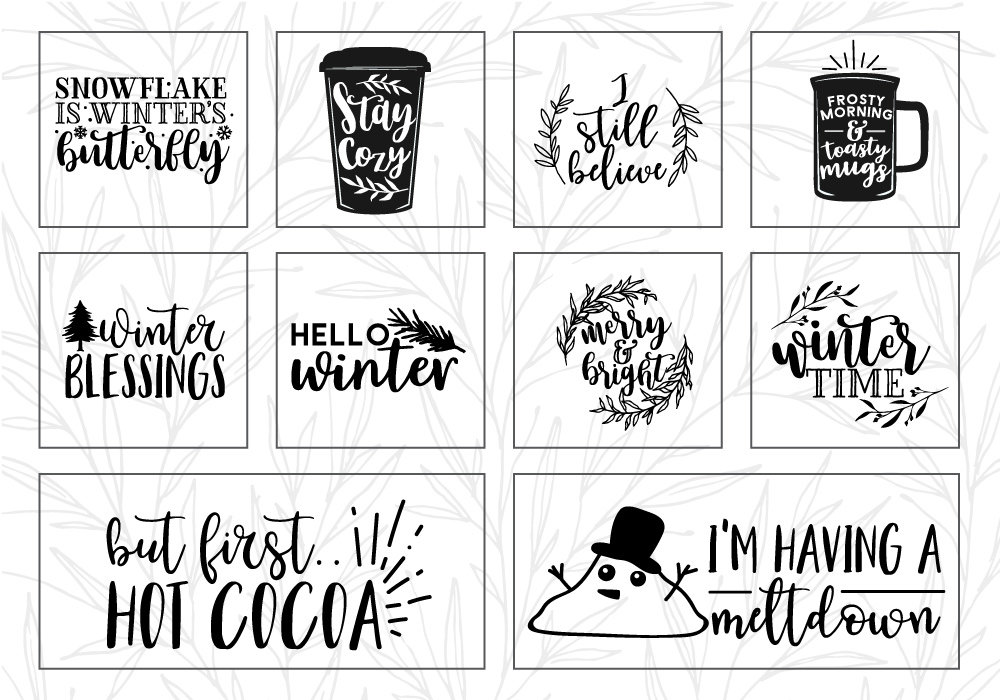Winter Quote SVG Cut File Bundle Deal | Cut File for Cricut & Cameo ...
