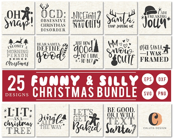 Funny Christmas Quote Svg Cut File Bundle Deal Cut File For Etsy