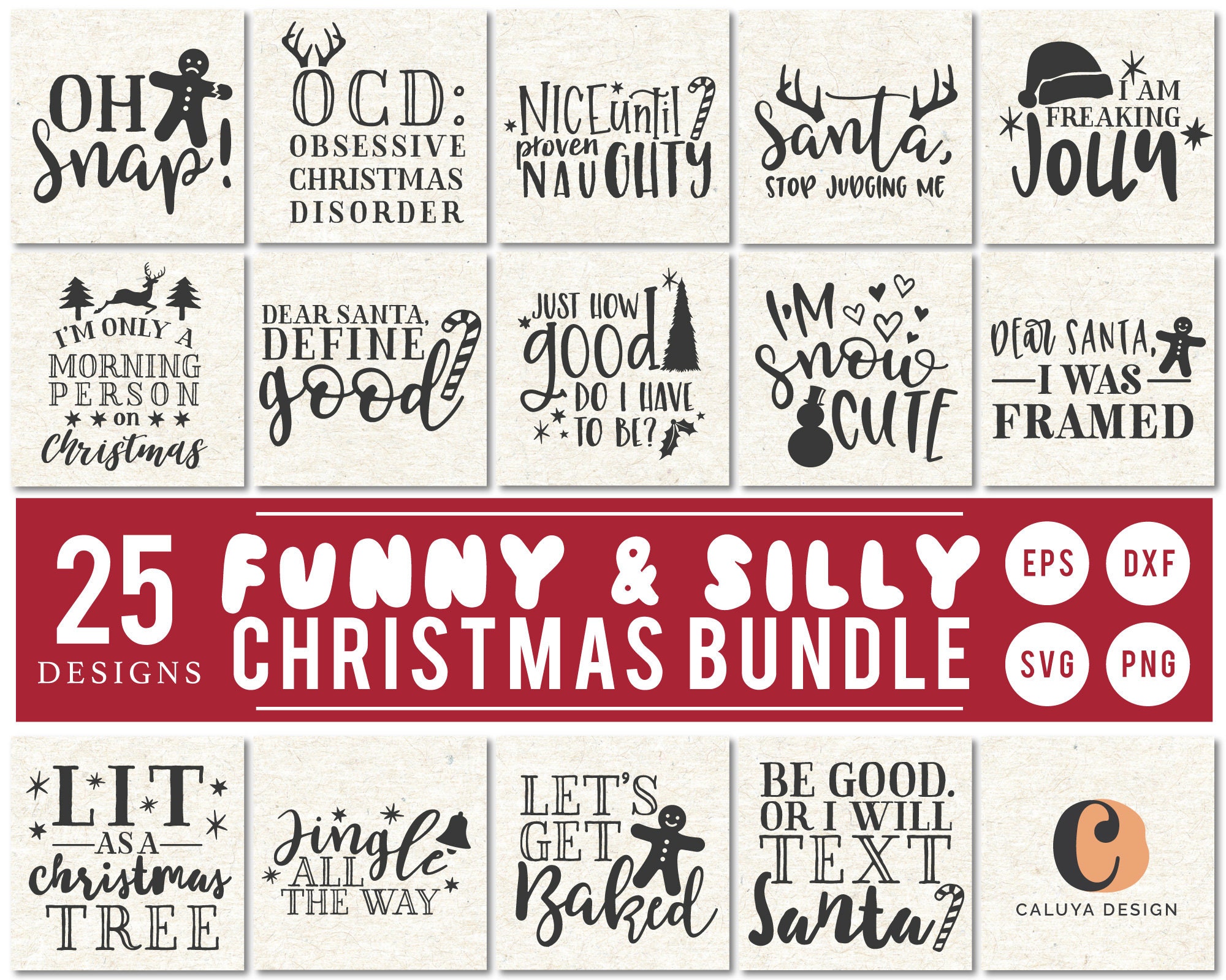 Funny Christmas Quote SVG Cut File Bundle Deal Cut File for  Etsy