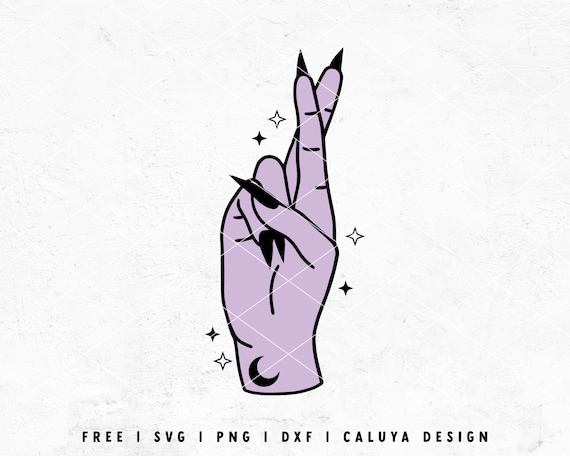 Witch Hand SVG | Witchy Vibes SVG | Mystic Halloween SVG | Finger Cross svg | Sassy Witch svg | Witch free svg for Cricut, Cameo Silhouette