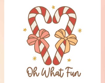 Christmas Candy Cane SVG | Classic Holiday SVG | Oh What Fun SVG | Christmas Candy svg | Christmas Shirt svg | Christmas Sublimation png