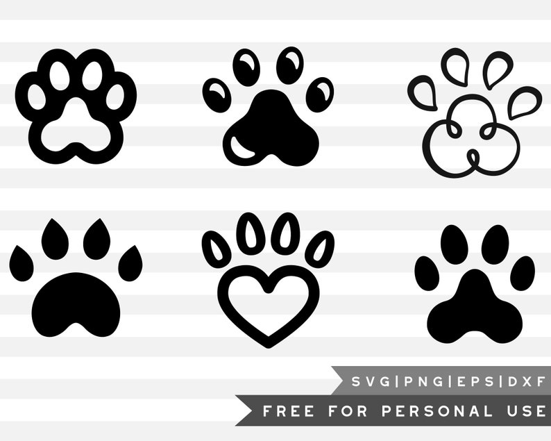 Free Svg Png Link Dog Paw Cut Files Svg Png Dxf Eps Etsy