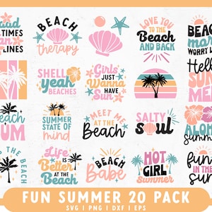 Summer SVG Bundle | Retro Summer SVG Bundle | Summer Quotes SVG Bundle | Summer Beach svg Bundle | Vacation svg, Summer shirt svg, Beach svg