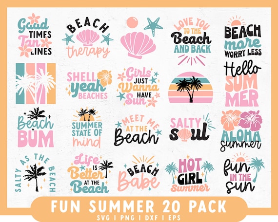 Summer SVG Bundle | Retro Summer SVG Bundle | Summer Quotes SVG Bundle | Summer Beach svg Bundle | Vacation svg, Summer shirt svg, Beach svg