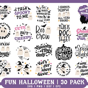 Cute Ghost SVG Bundle | Halloween SVG Bundle | Halloween Ghost SVG |  Halloween Shirt svg | Spooky Vibes svg | Spooky Seaason svg Cricut