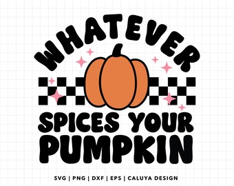 Whatever Spices Your Pumpkin SVG | pumpkin tumbler svg | pumpkin spice shirt svg | pumpkins svg tumbler | pumpkin t shirt svg, Retro Pumpkin