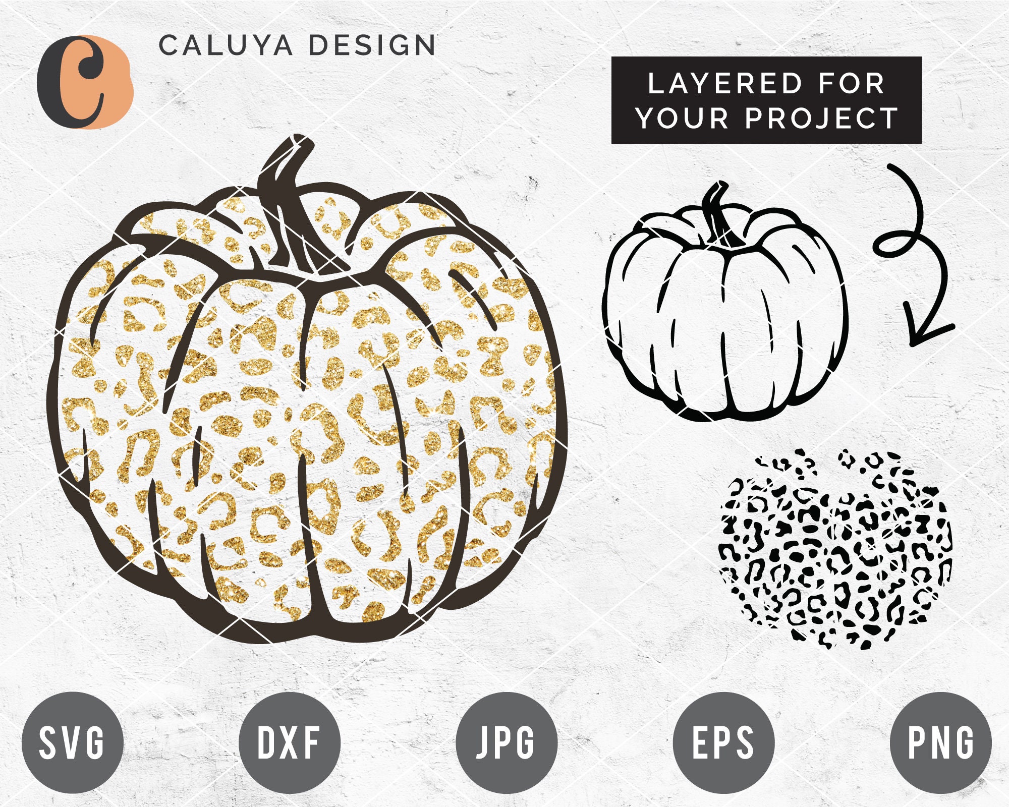 Download Layered Leopard Pumpkin Svg Cut File For Cricut And Cameo Etsy