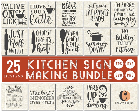 Funny Kitchen Sign SVG Bundle