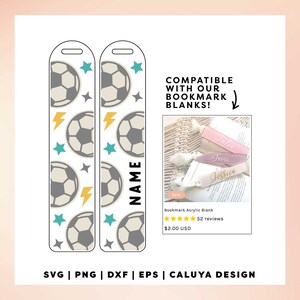 Bookmark SVG | Bookmark Template SVG | Kids Soccer SVG | Soccer Ball svg | Kids Sports svg | back to school svg | Cricut, Cameo Silhouette