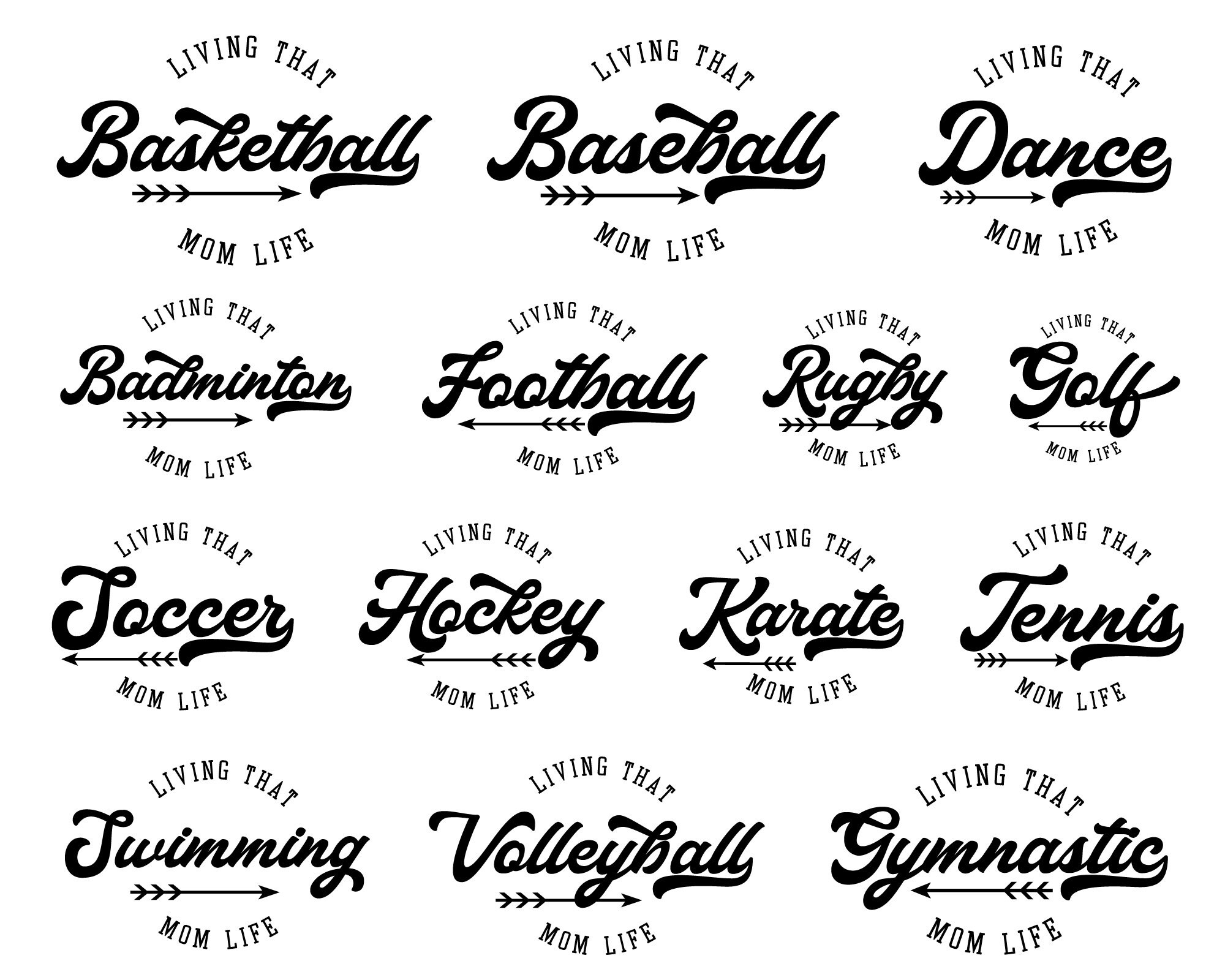 Sport Mom SVG Cricut Cut File Bundle Sport Mom Tshirt Etsy