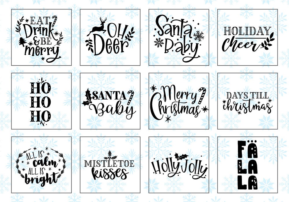 Christmas Quote SVG Cut File Bundle Deal | Cut File for Cricut & Cameo ...