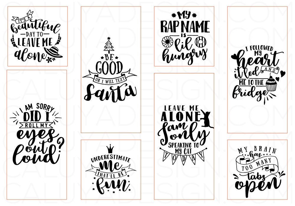 Funny Quotes SVG Cut File Bundle Deal | Cut File for Cricut & Cameo ...