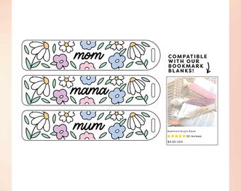 Mother's Day Bookmark SVG | Bookmark Template SVG | Gift For Mom SVG | Mom Bookmark Sublimation png | Bookmark for Mother Cricut File