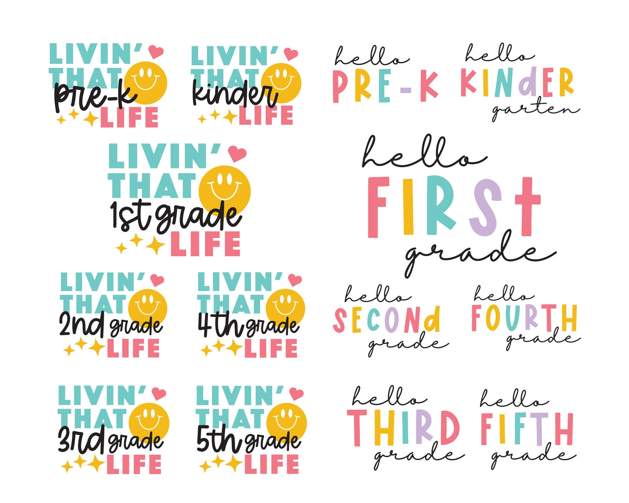 Back to School SVG Cutting File Bundle | School T-shirt Design Cuttable ...