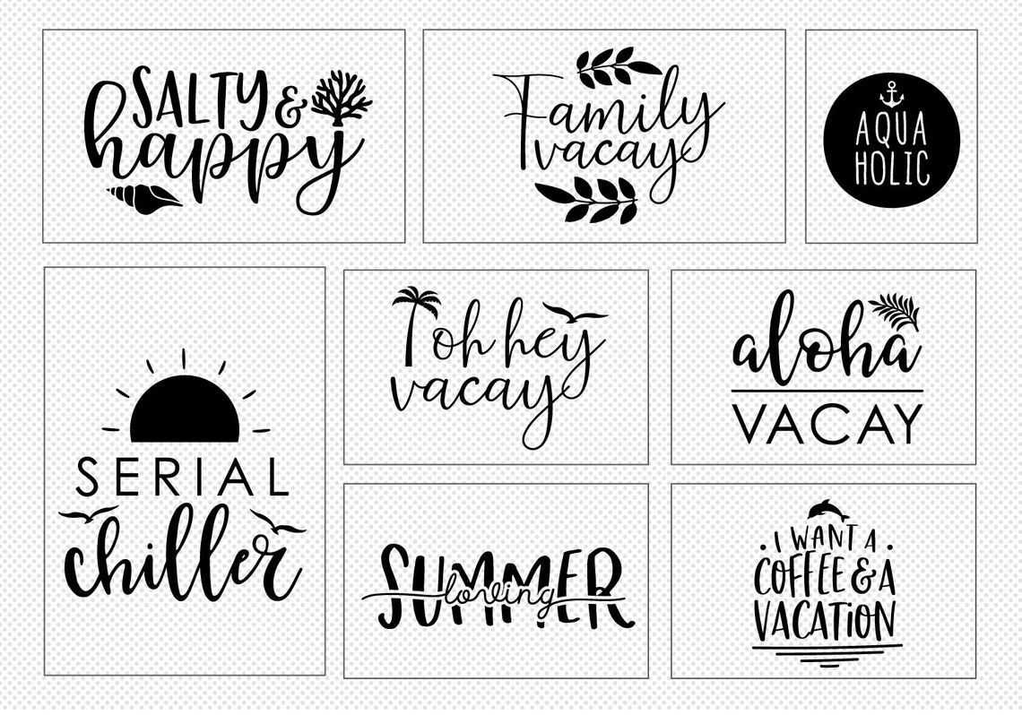 Download Vacay Quote SVG Cut File Bundle Deal Cut File for Cricut ...