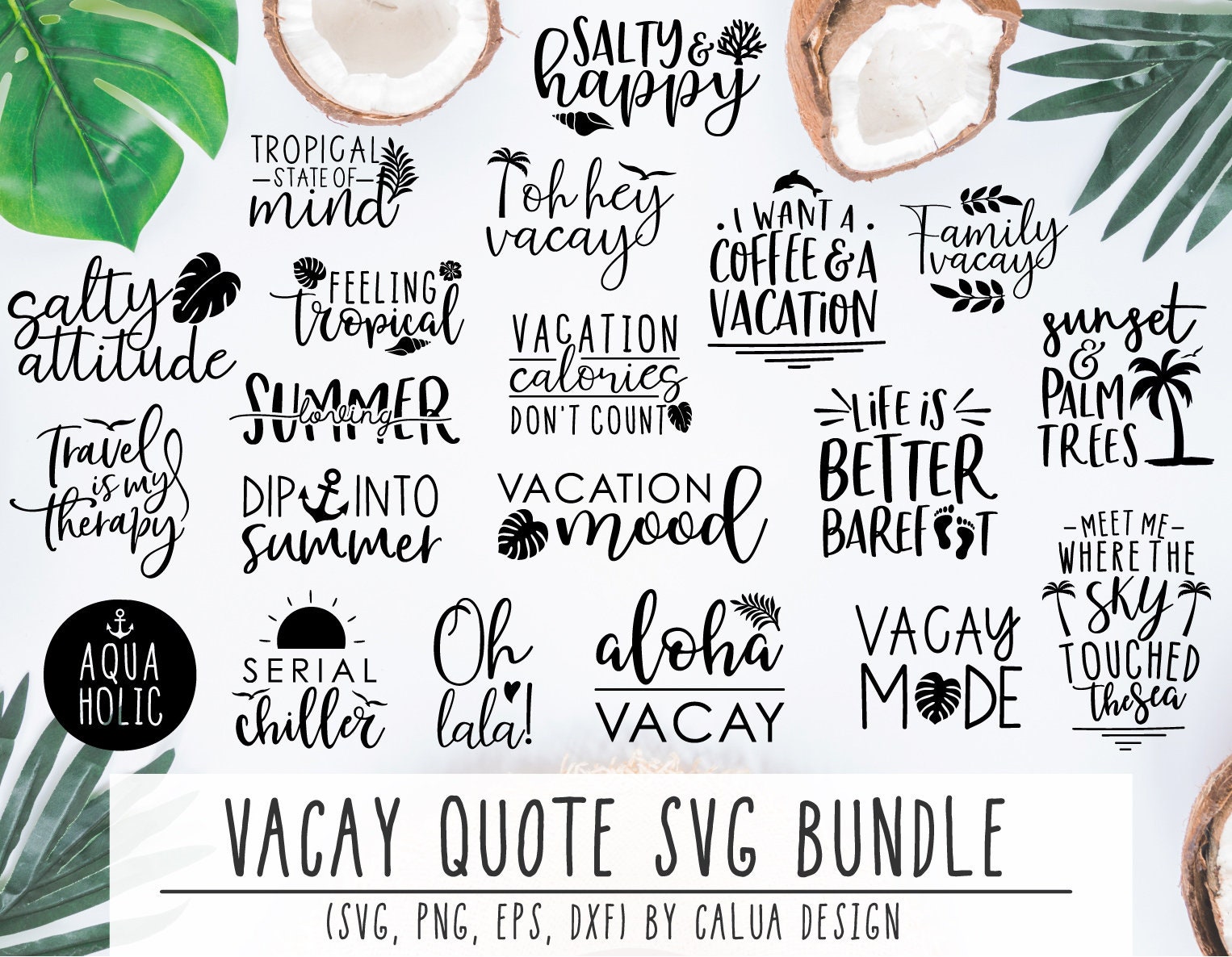Download Vacay Quote SVG Cut File Bundle Deal Cut File for Cricut ...