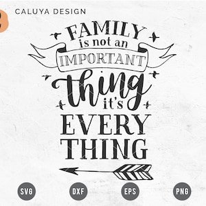 Familie SVG | Familie is alles SVG | Inspirerende SVG | Wanddecoratie SVG | Familiereünie SVG | Familie citeer SVG Cricut, cameo silhouet