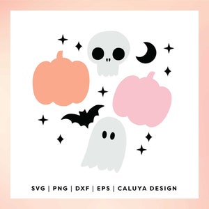 Spooky Season SVG | Cute Halloween SVG | Hot Ghoul SVG | Retro Ghost svg | Cute Skull svg | Pink Halloween svg | Free svg Cricut, Cut File