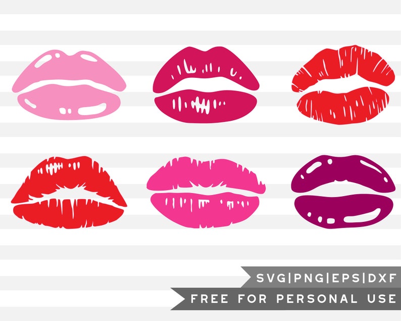 Download FREE SVG & PNG Lip Cricut Cut Files png dxf eps | Etsy