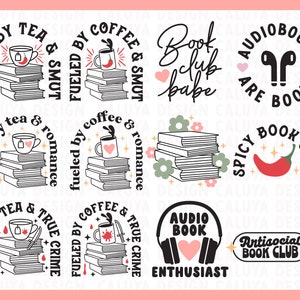 book quotes svg book lover svg book sticker svg book shirt svg book svg bundle Spicy Book SVG smut book svg, Reading SVG, Cricut image 5