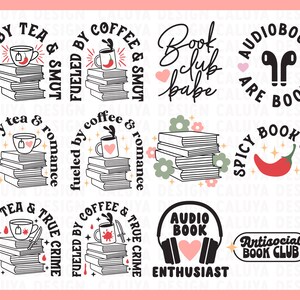 book quotes svg | book lover svg | book sticker svg | book shirt svg | book svg bundle | Spicy Book SVG | smut book svg, Reading SVG, Cricut image 5