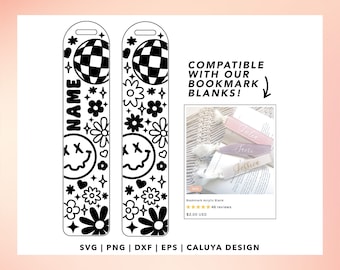 Bookmark SVG | Bookmark Template SVG | Y2K SVG | Disco Ball svg | Retro Bookmark Kids svg, Trendy Bookmark svg, Book Lovers svg, Book Lovers