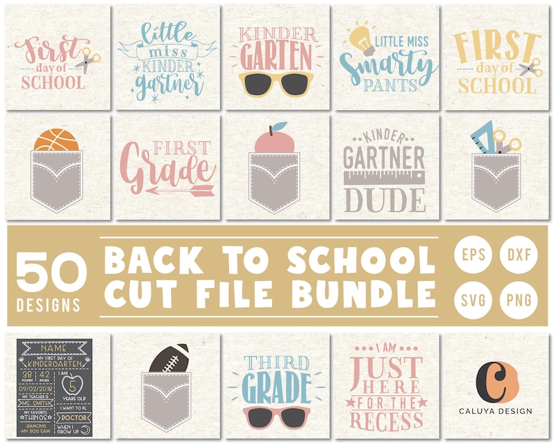 Download Back To School SVG Cut File Bundle Deal Cut File for ...